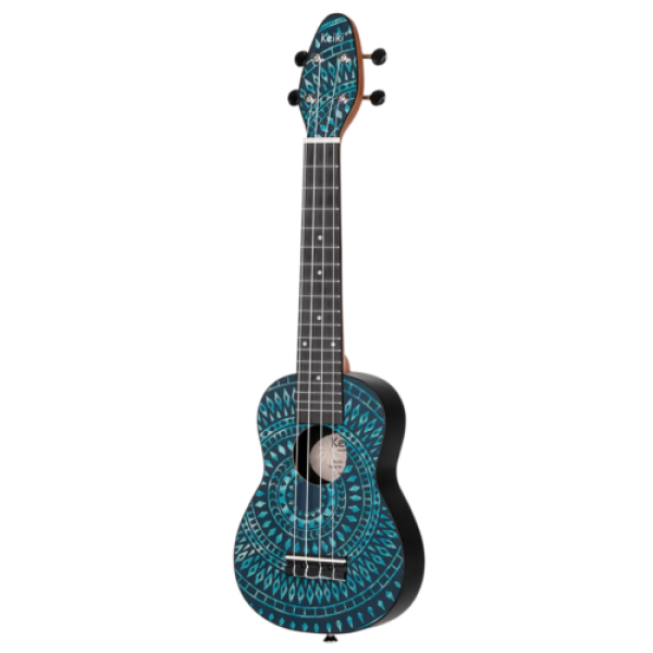 Ortega Keiki Ukulele Soprano Size Super Scale Agathis Kaleidoscope (K2SS-BKC) - Image 3