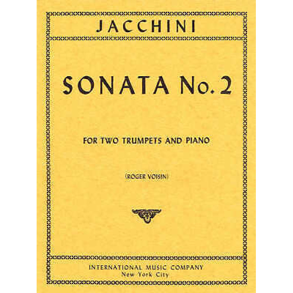 Jacchini's Sonata No. 2 for Two C Trumpets & Piano, International Music Compan..