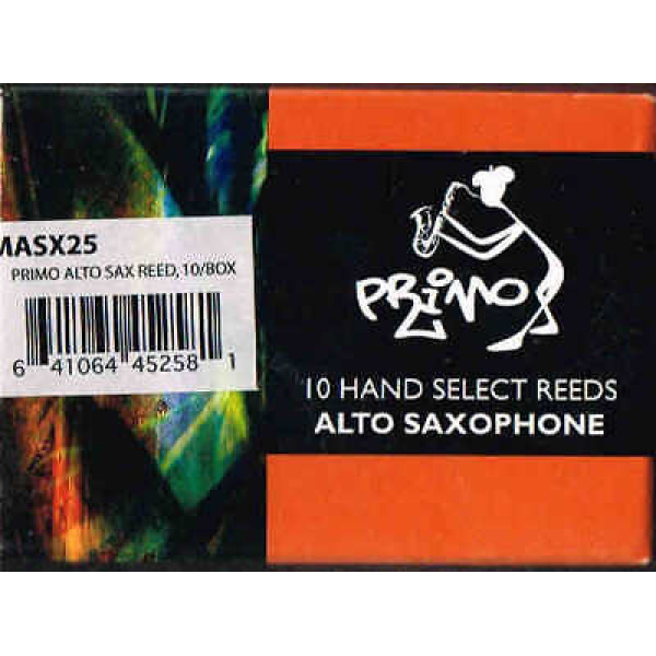 Primo Eb Alto Saxophone Reeds Strength 2.5 Box of 10 (MASX25)
