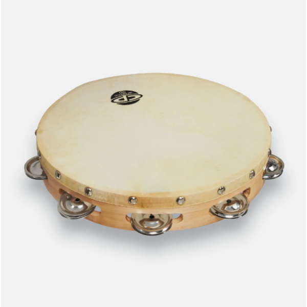Latin Percussion CP 10 Inch Single Row Headed Wood Tambourine (CP379) - Image 2