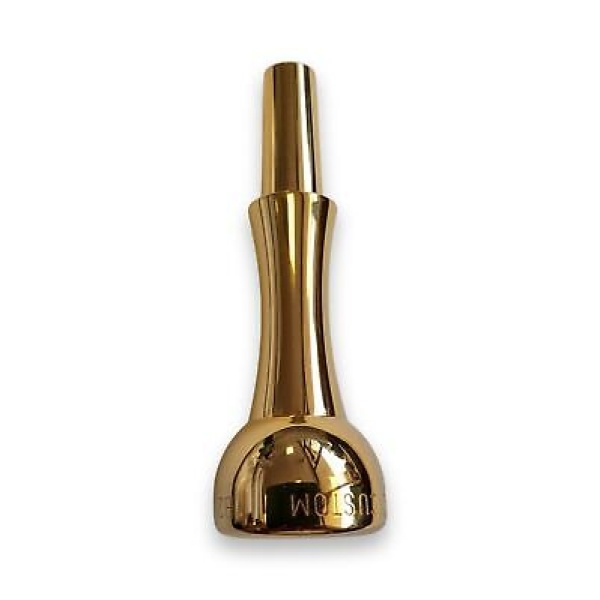 JC Custom Trumpet Mouthpiece - Glass - B2 (1 1/4) - Gold Finish - Image 2