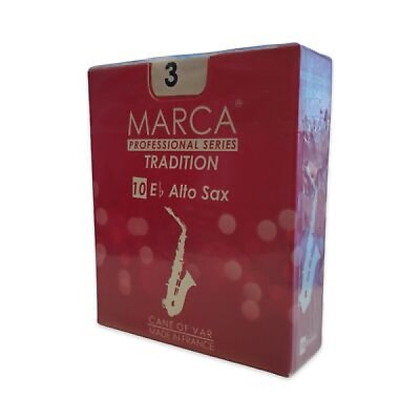Marca Professional Series Traditional Eb Alto Sax Reeds - Strength 3 -  Box of..