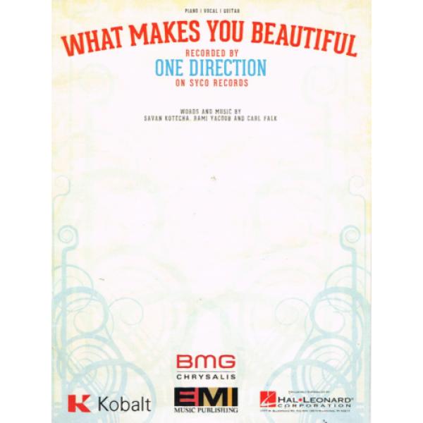 Pre-Owned What Makes You Beautiful by One Direction - Piano/Vocal/Guitar (HL00..