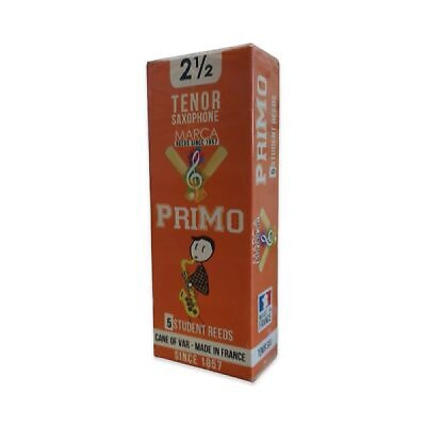 Marca Primo Tenor Saxophone Reeds - Strength 2 1/2 - Box of 5 Reeds - Made in ..