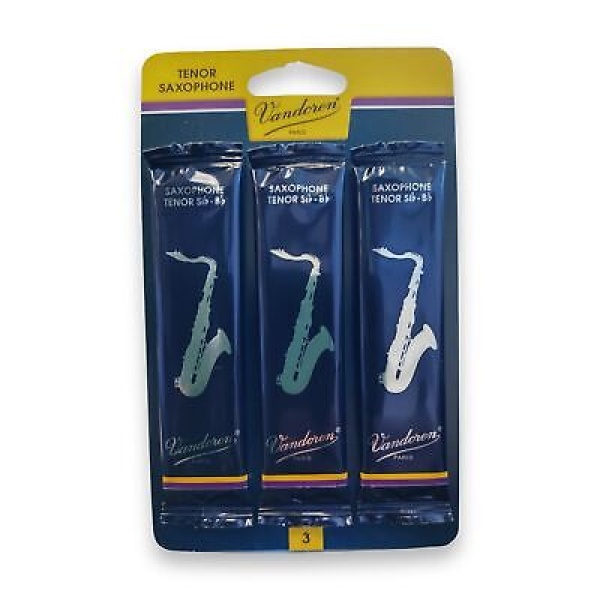 Vandoren Tradition Bb Tenor Saxophone Reeds -Strength 3 - 3 Pack (SR223/3V)