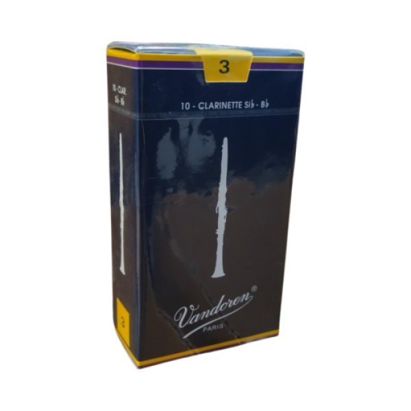Vandoren Traditional Bb Clarinet Reeds Strength 3 - Box of 10 Reeds (CR103)