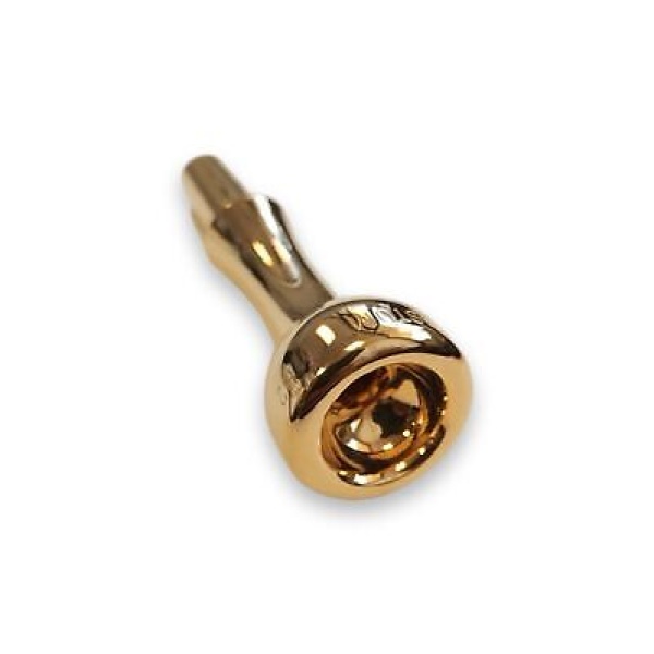 JC Custom Trumpet Mouthpiece - Glass - B2 (1 1/4) - Gold Finish