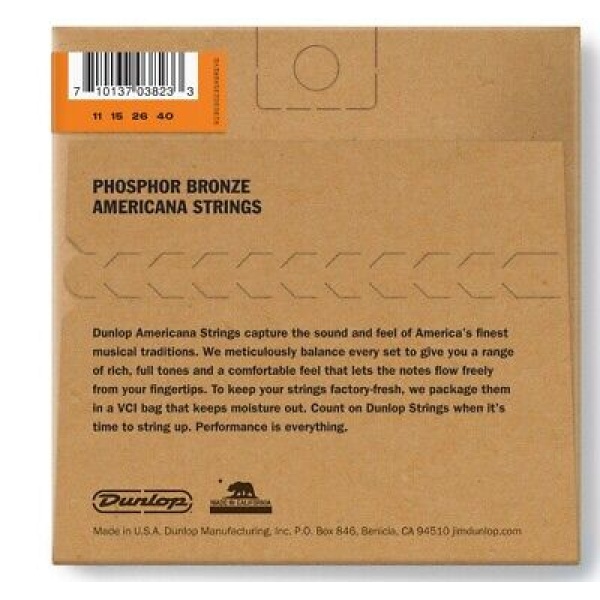 Jim Dunlop Phosphor Bronze Americana Strings for Mandolin 11/40 - Set - DMP1140 - Image 2