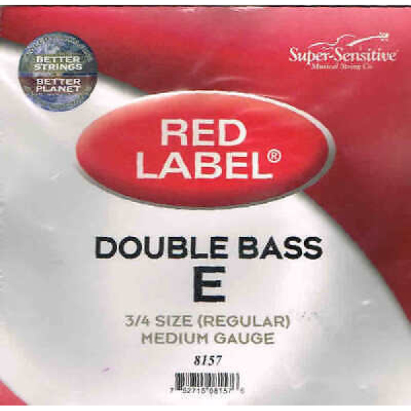 Red Label Double Bass 3/4 Size E String Medium Gauge (8157)