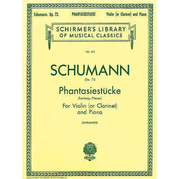 Pre-Owned Schumann Op. 73 Phantasiestucke for Violin (or Clarinet) and Piano (..