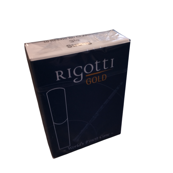 Rigotti Gold Bb Clarinet Reeds - Strength 3 1/2 Strong - Box of 10