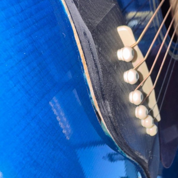 Dent & Scratch Oscar Schmidt Acoustic Guitar Select Spruce in Blue (OG2TBL-A) - Image 7