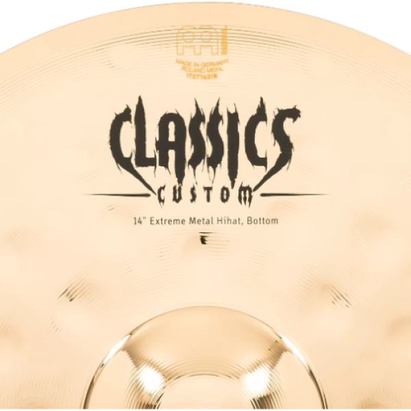 Meinl Cymbal - Classics Custom Hi Hat Pair - 14 Inch - Extreme Metal (CC14EMH-B) - Image 10