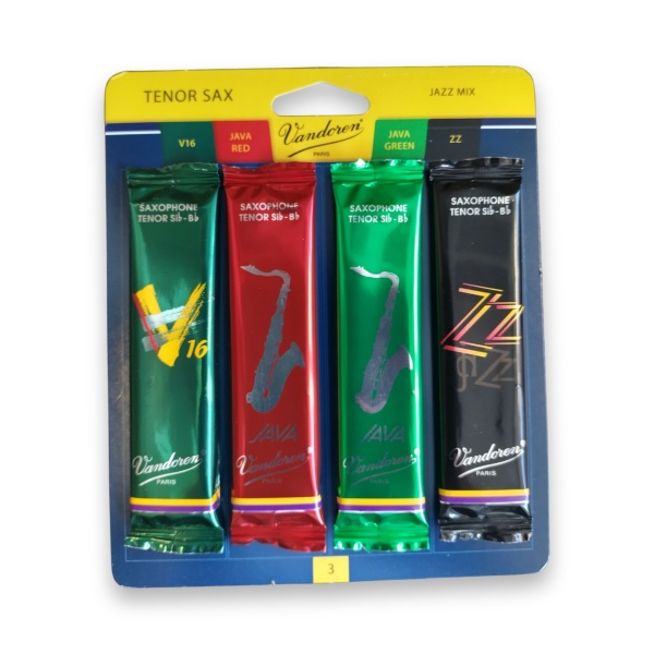 Vandoren Jazz Mix Tenor Sax Reeds -  Once of each - V16, Java Red, Java Green ..
