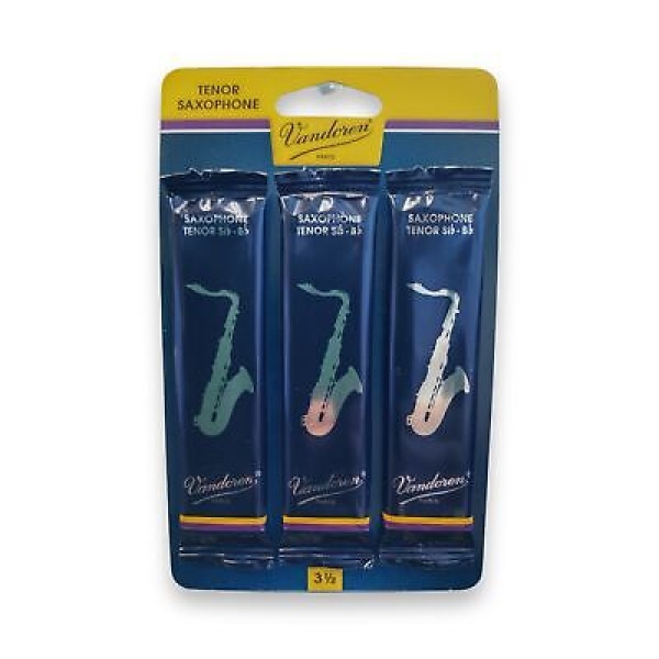 Vandoren Tradition Bb Tenor Saxophone Reeds -Strength 3 1/2 - 3 Pack (SR2235/3V)