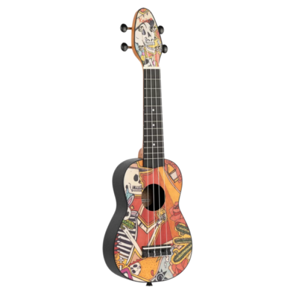 Ortega Keiki Ukulele Pack Soprano Ukulele Agathos ABS El Muerto Set (K2-EM)
