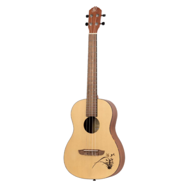 Ortega Baritone Ukulele  4-String - Sapele Body - Laser Engraved (RU5-BA) - Image 3