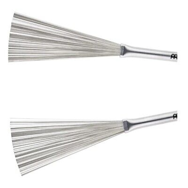 Meinl Stick & Brush Vintage Wire Brushes - Aluminum Handle Grip, Pair (SB309) - Image 4