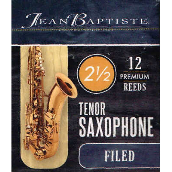 Jean Baptiste Bb Tenor Saxophone Premium Filed Reeds - Strength 2 1/2 - Box of..