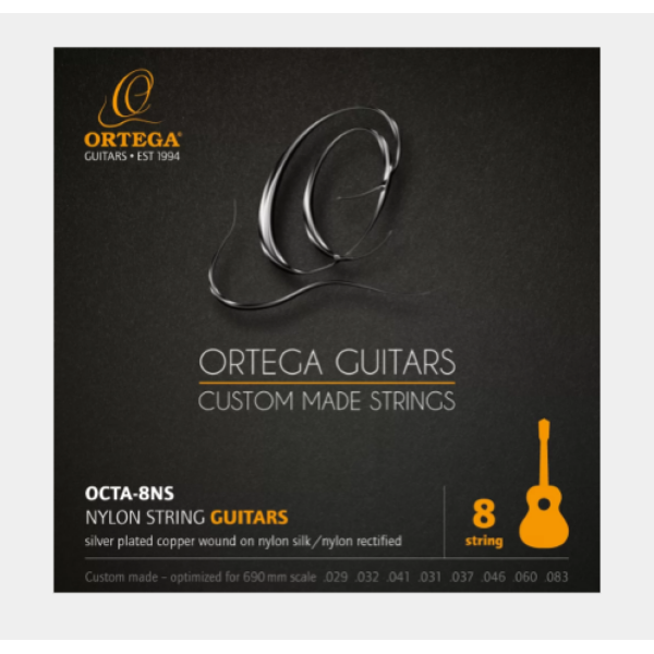 Ortega Guitars Nylon Guitar Strings for 8-String Guitar (OCTA-8NS)