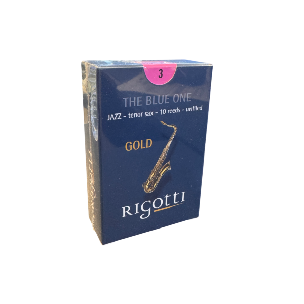 Rigotti Gold The Blue One Jazz Tenor Sax Reeds -Unfiled - Strength 3 - Box of 10