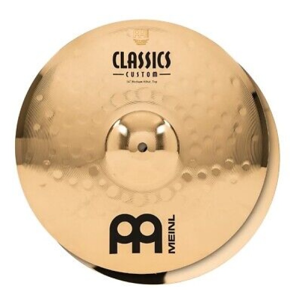 Meinl Cymbal Hi Hat Pair - Classics Custom Brilliant - 14 Inch (CC14MH-B)