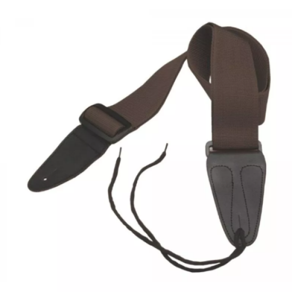 On-Stage Guitar Strap with Leather Ends (GSA10BR)