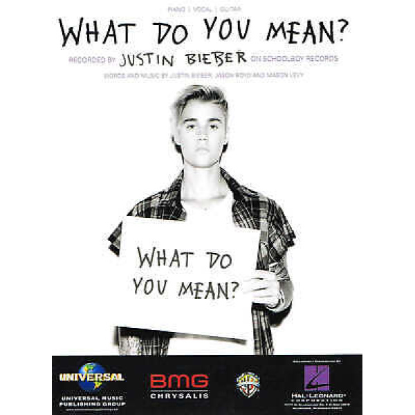 What Do You Mean - Justin Bieber - Piano/Vocal/Guitar (HL00154012)