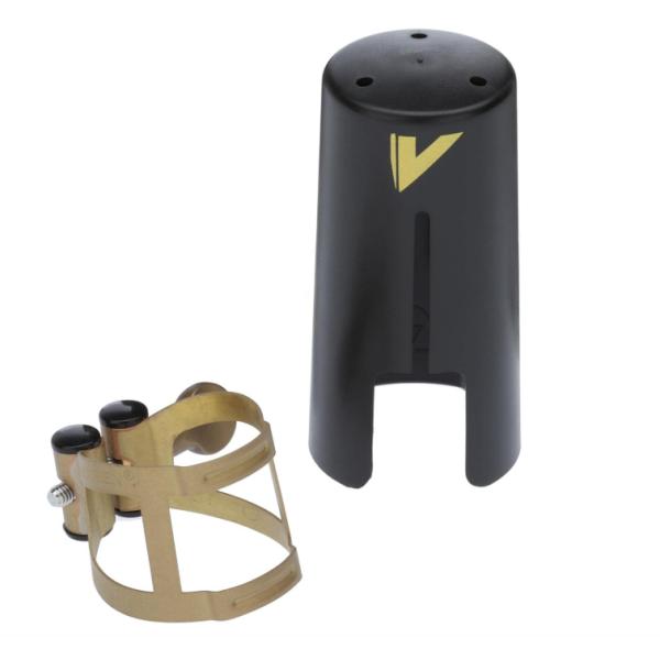Vandoren MO Ligature & Plastic Cap for Soprano Saxophone - Aged Gold (LC56AP)