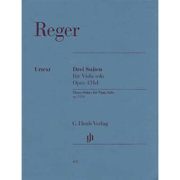 Reger Three Suites for Viola Solo - Hal Leonard 5140468