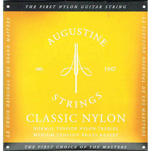 Augustine Classic Gold Normal Trebles Medium Basses Guitar Strings - Set of 6 ..
