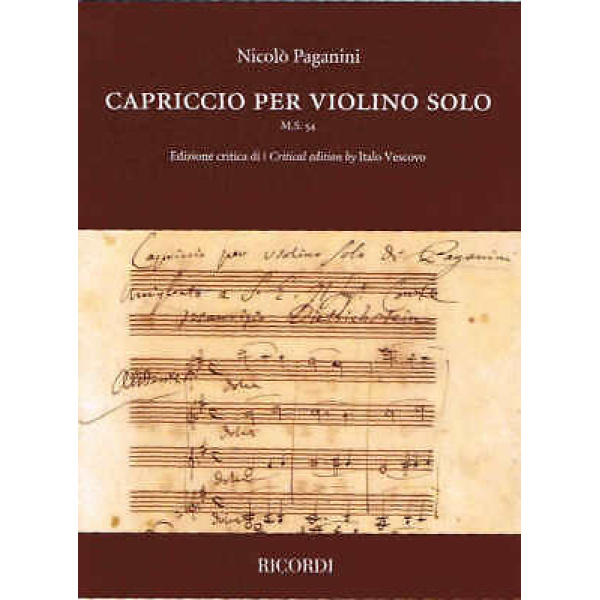 Nicolo Paganini Capriccio Per Vioino Solo M.S. 54 (HL50602180)
