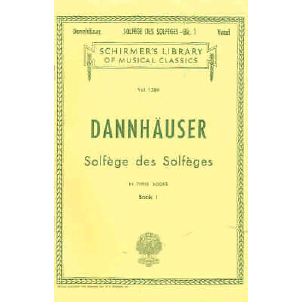Pre-Owned Dannhauser - Solfege des Solfeges in Three Books - Book 1 (HL50258490)