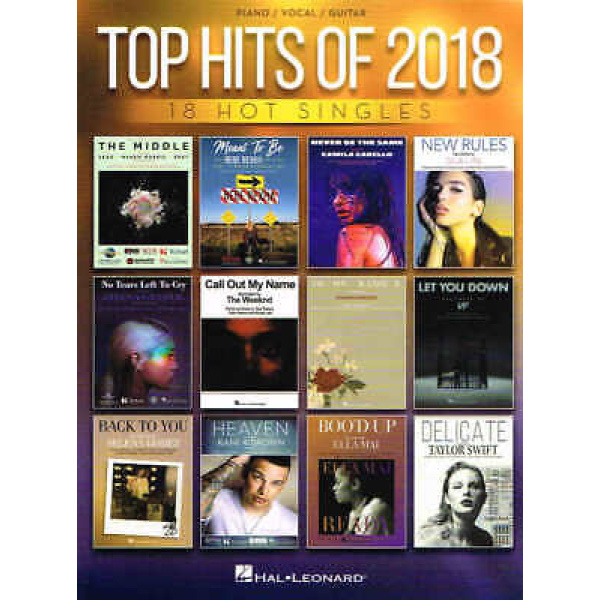 Pre-Owned Top Hits of 2018 - 18 Hot Singles for Piano/Vocal/Guitar (HL00283394)