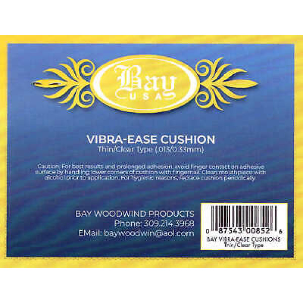 Bay USA Vibra-Ease Cushions Thin Clear Type (.013/0.33mm) for Saxophone or Cla.. - Image 2