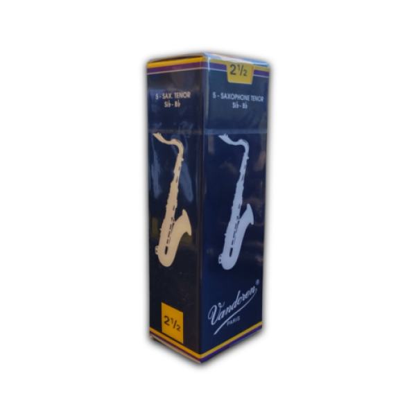 Vandoren Traditional Bb Tenor Sax Reeds - Strength 2 1/2 - 5-Pack (SR2225)