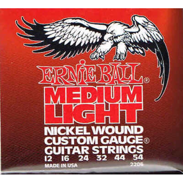 Ernie Ball Custom Gauge Medium-Light Guitar Strings 12-54 (2206)