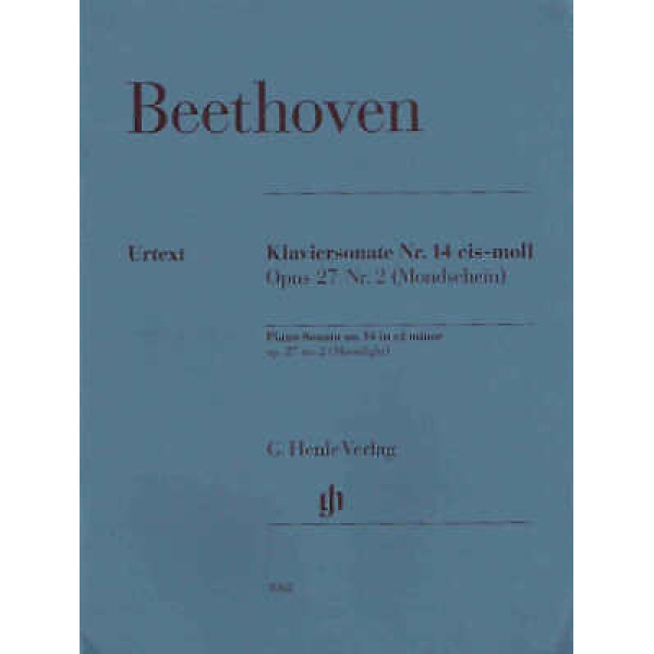 Beethoven Urtext Klaviersonae Nr. 14 cis-moll Opus 27 Nr. 2 (Mondschein) (5148..