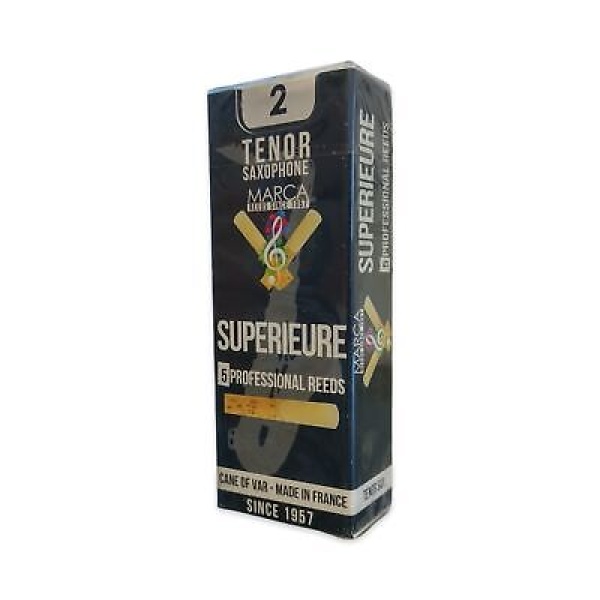Marca Superieure Bb Tenor Saxophone Reeds - Strength 2 - Box of 5 Professional..