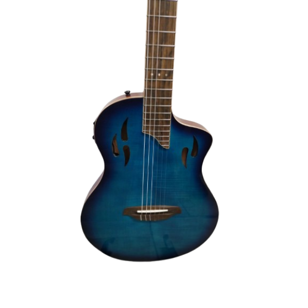 Ortega Classical Guitar - Tourplayer Deluxe - Blue - With Gig Bag (RTPDLX-FMA) - Image 2