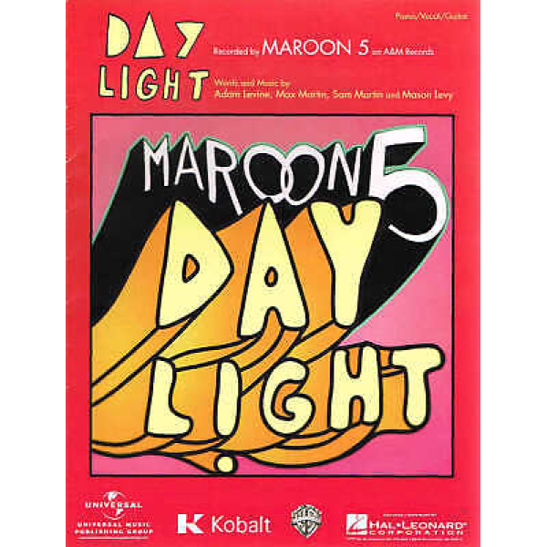 Pre-Owned Maroon 5 Day Light by Adam Levine, Max Martin, Sam Martin and Mason ..