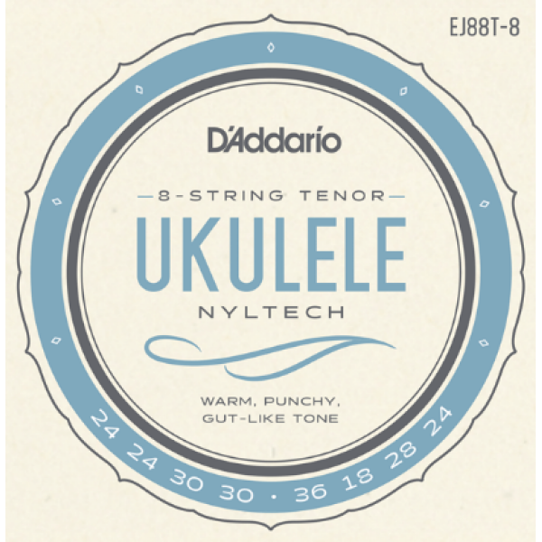 DAddario 8 String Tenor Ukulele Nyltech Strings (EJ88T-8)