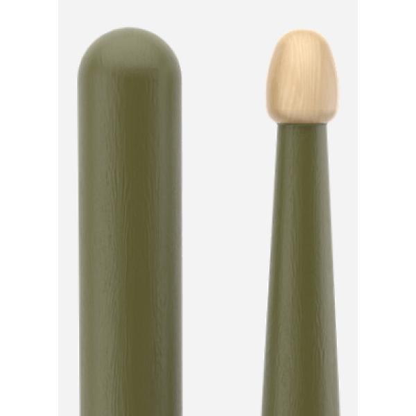 Promark, Rebound, 5B Green Hickory, Wood Tip, Drumsticks (RBH595AW-GREEN) - Image 2
