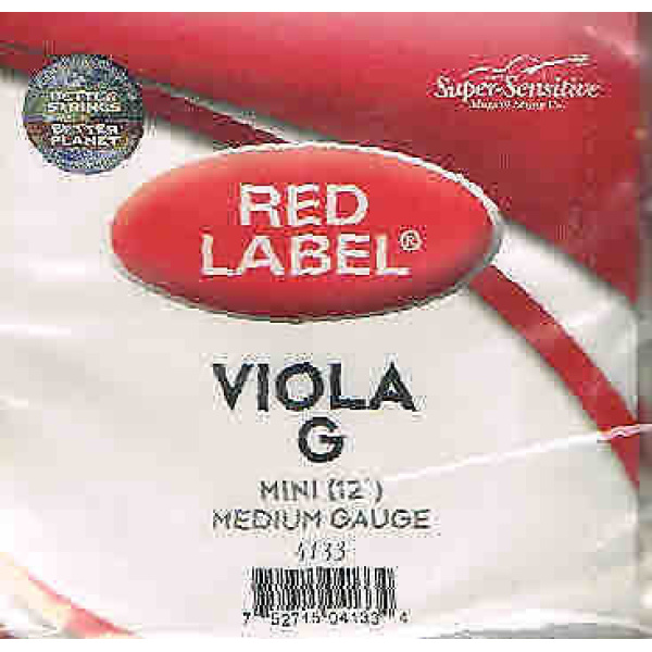 Super Sensitive Red Label Viola G String Intermediate Mini 12 Inch (4133)