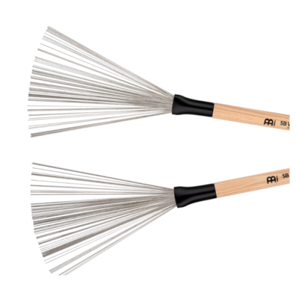 Meinl Stick & Brush 5B Fixed Wire Brush, Pair (SB311) - Image 3