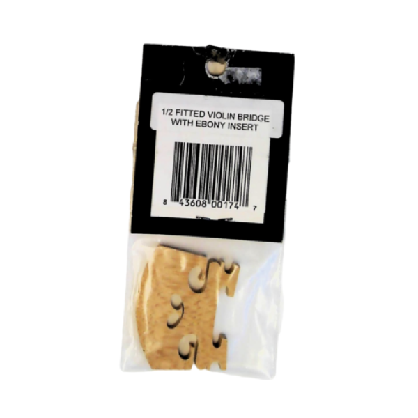 Open Box - Carlo Robelli - Fitted Violin Bridge 1/2 With Ebony Insert - Image 2