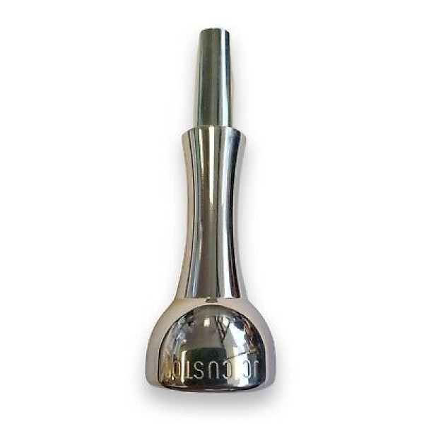 Dent & Scratch - JC Custom Trumpet Mouthpiece - Glass - B7F (7C) Silver Finish - Image 2