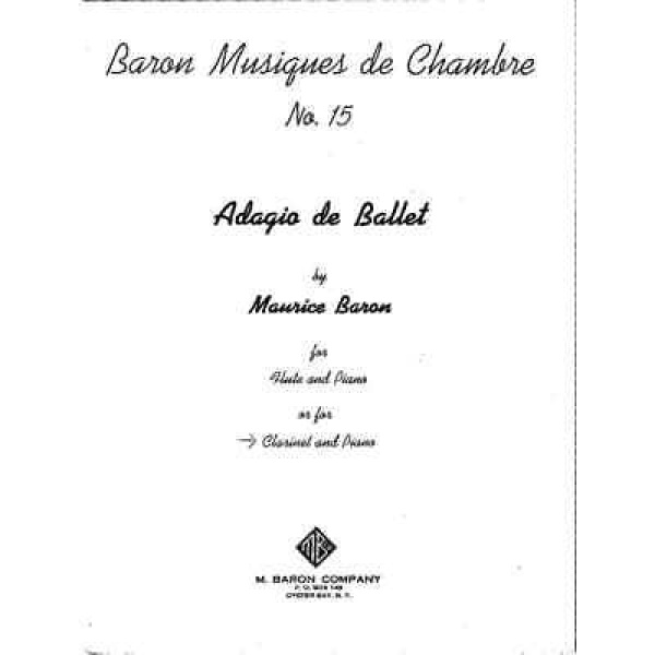 Baron Musiques de Chambre No. 15 Adagio de Ballet Clarinet & Piano