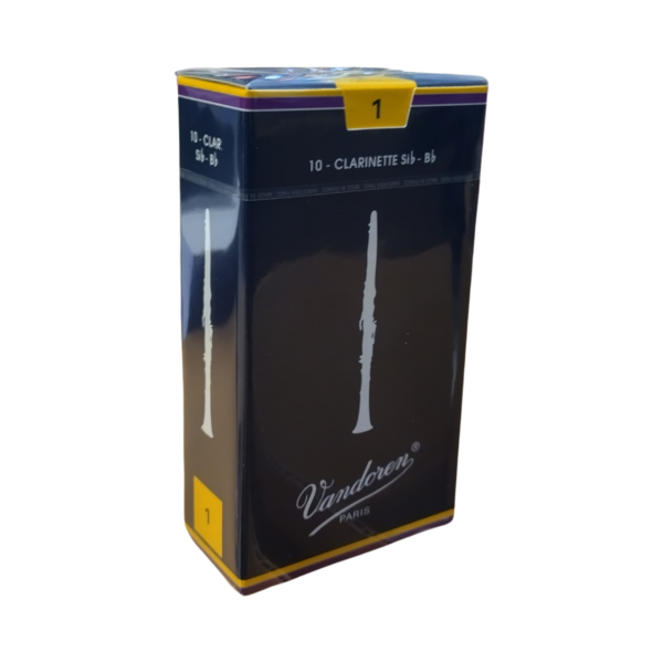 Vandoren Traditional Bb Clarinet Reeds Strength 1 - Box of 10 Reeds (CR101)