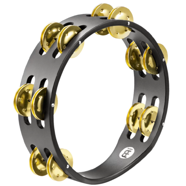 Meinl Percussion 8 Inch Tambourine - Black - Solid brass jingles (CTA2B-BK)